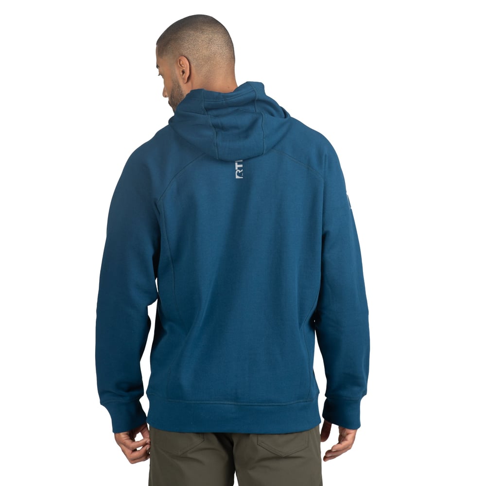 Water-Repellent Pullover Hoodie - Relaxed Fit Dark Navy - Image 6