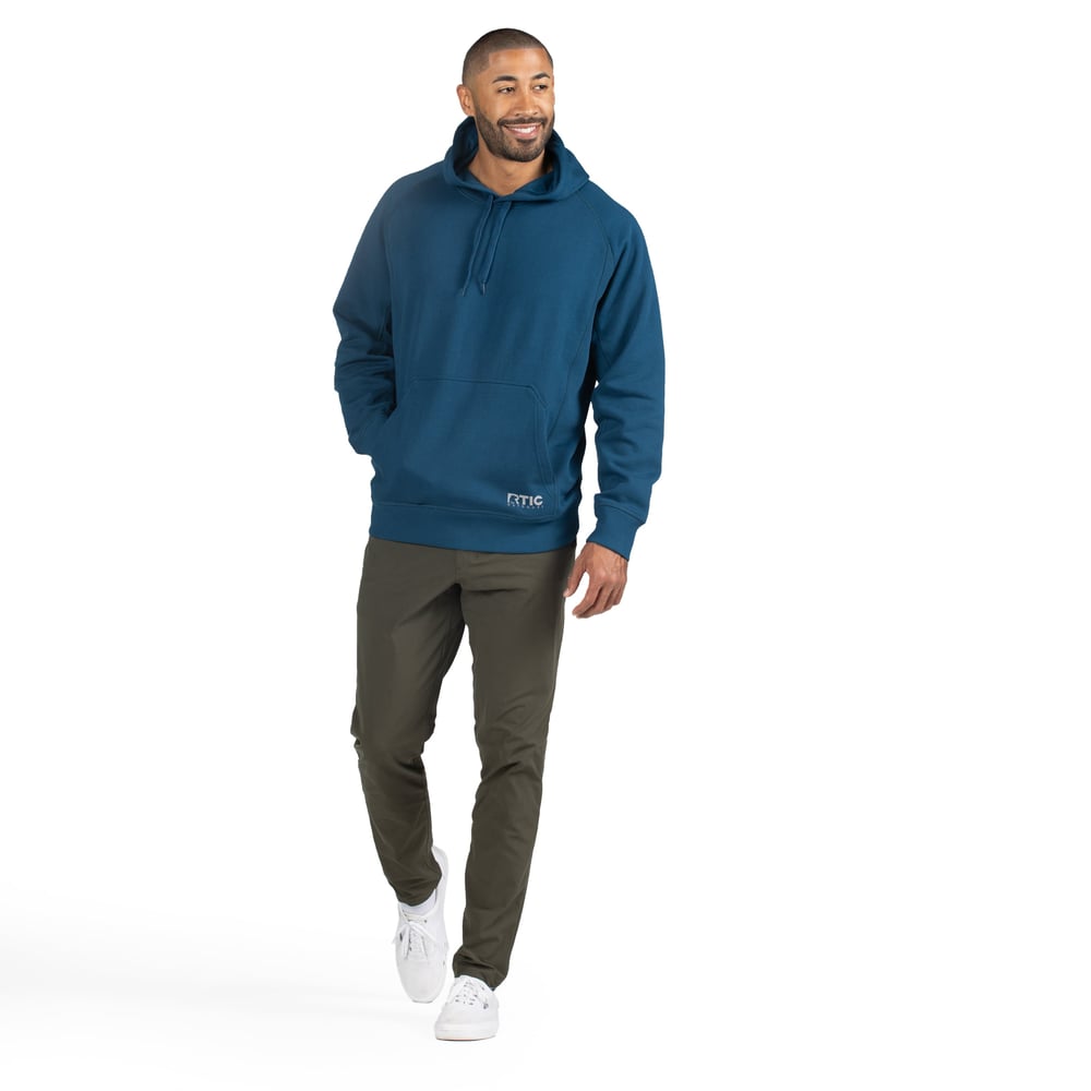 Water-Repellent Pullover Hoodie - Relaxed Fit Dark Navy - Image 2