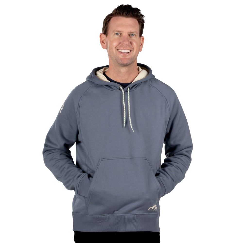 Water-Repellent Pullover Hoodie - Athletic Fit Gray Stone - Image 2