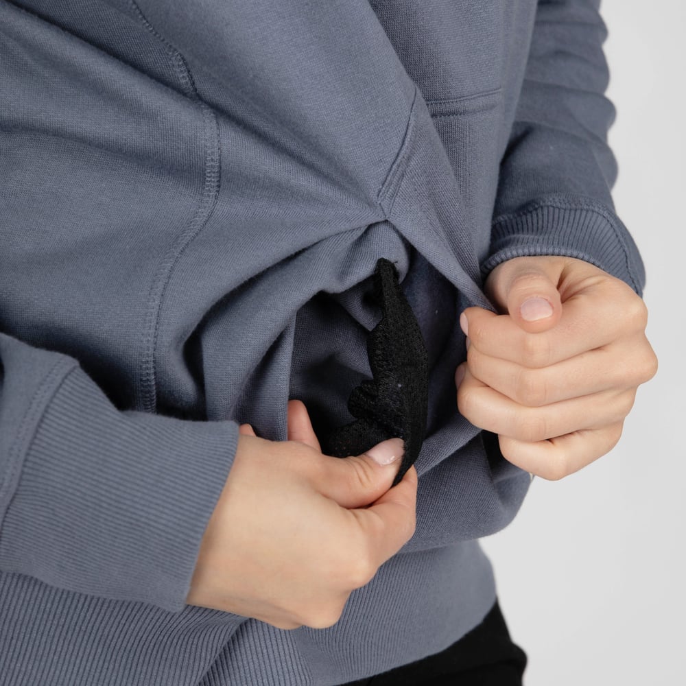 Water-Repellent Pullover Hoodie - Athletic Fit Gray Stone - Image 7