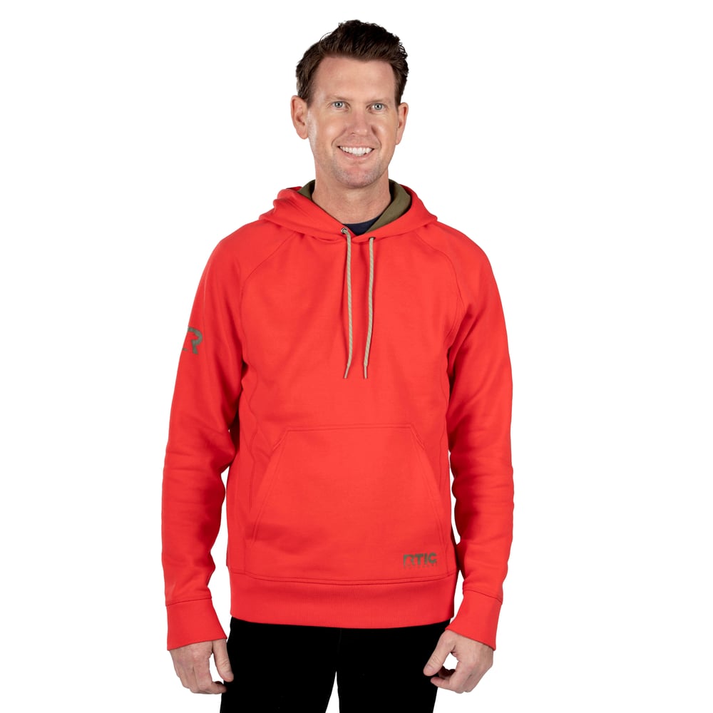 Water-Repellent Pullover Hoodie - Athletic Fit Scarlet - Image 2