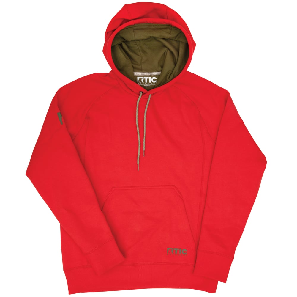 Water-Repellent Pullover Hoodie - Athletic Fit Scarlet - Image 4