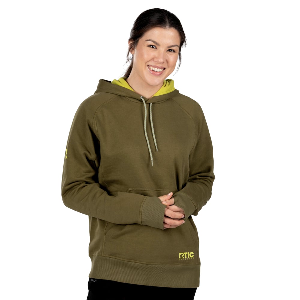 Water-Repellent Pullover Hoodie - Athletic Fit Olive - Image 4