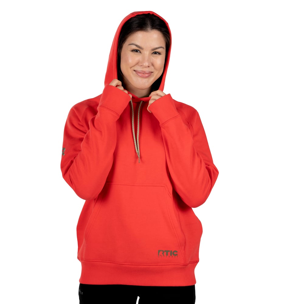 Water-Repellent Pullover Hoodie - Athletic Fit Scarlet - Image 5