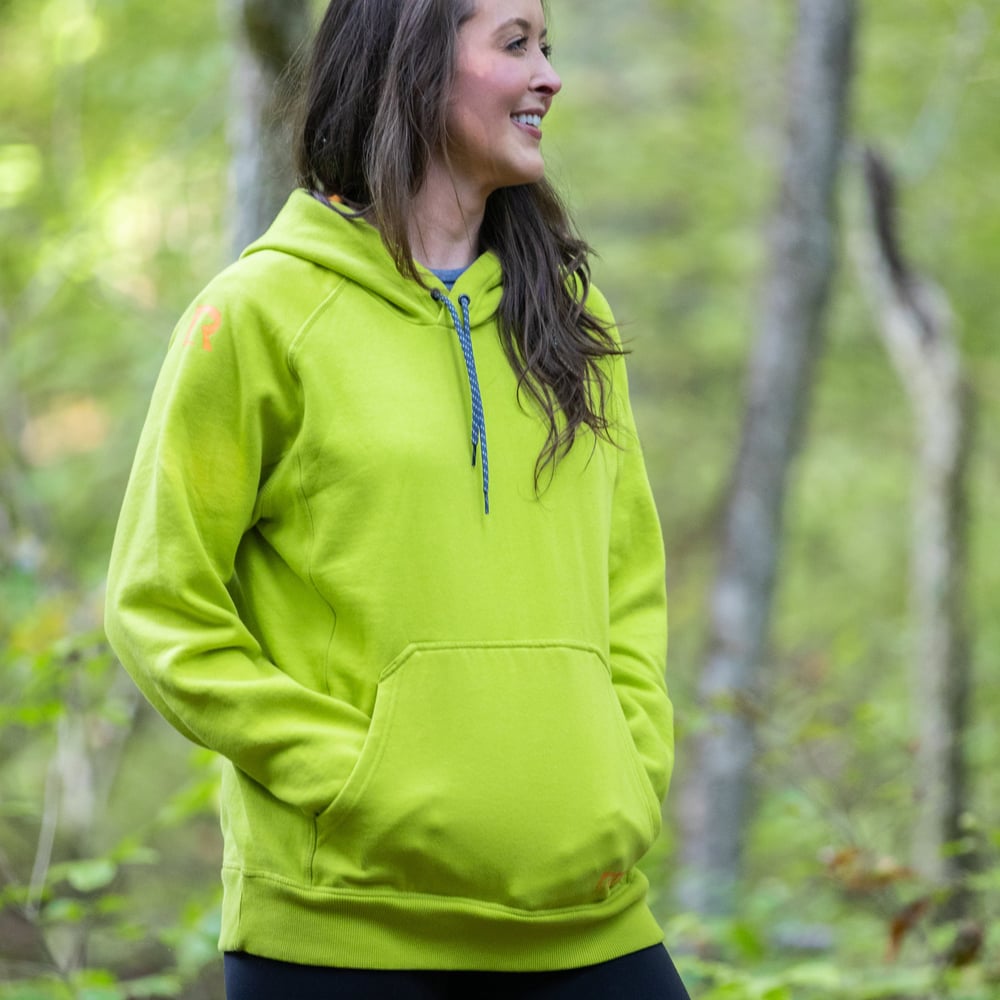 Water-Repellent Pullover Hoodie - Athletic Fit Green Apple - Image 2