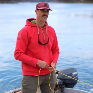 Water-Repellent Pullover Hoodie - Athletic Fit Scarlet