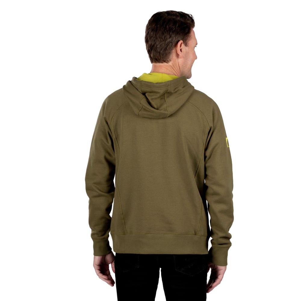 Water-Repellent Pullover Hoodie - Athletic Fit Olive - Image 7